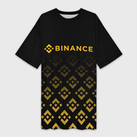 Платье-футболка 3D с принтом BINANCE | БИНАНС БИРЖА ,  |  | bitcoin | blockchain | btc | cardano | crypto | ethereum | polkadot | tether | xrp | бинанс | биткоин | блокчейн | валюта | деньги | криптовалюта | майнер | майнинг | цифровая валюта | цифровое золото | эфир