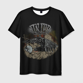 Мужская футболка 3D с принтом Jinjer metal band , 100% полиэфир | прямой крой, круглый вырез горловины, длина до линии бедер | Тематика изображения на принте: jinjer | meialcore | metal | rock | ворон | метал | рок | череп