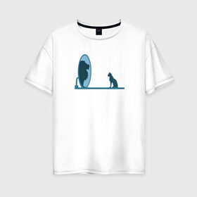 Женская футболка хлопок Oversize с принтом Сила внутри , 100% хлопок | свободный крой, круглый ворот, спущенный рукав, длина до линии бедер
 | животные | кот | кошка | лев | сила