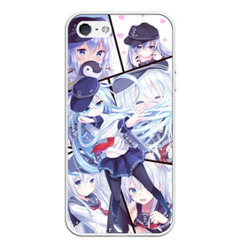 Чехол для iPhone 5/5S матовый с принтом Kantai Collection Hibiki , Силикон | Область печати: задняя сторона чехла, без боковых панелей | аниме | девочка | пингвин | флотская коллекция | хибики