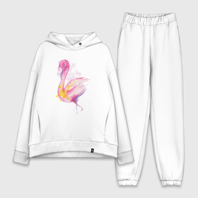 Женский костюм хлопок Oversize с принтом Фламинго рисунок акварелью ,  |  | africa | afrika | aquarel | bird | fashion | flamingo | paint | painted | pink flamingo | summer | watercolor | watercolour | акварельный рисунок | африка | красками | краски | лето | мода | нарисованный фламинго | птица | розовый фламинго | 