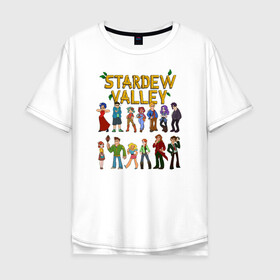 Мужская футболка хлопок Oversize с принтом Stardew valley , 100% хлопок | свободный крой, круглый ворот, “спинка” длиннее передней части | game | stardew valley | винсент | кробус | линус | марлон | мистер ки