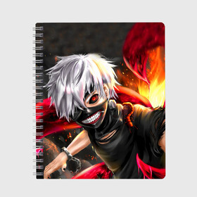 Тетрадь с принтом Kaneki Ghoul , 100% бумага | 48 листов, плотность листов — 60 г/м2, плотность картонной обложки — 250 г/м2. Листы скреплены сбоку удобной пружинной спиралью. Уголки страниц и обложки скругленные. Цвет линий — светло-серый
 | anime | kaneki ken | manga | tokyo ghoul | аниме | джузо сузуя. | канеки кен | манга | манга гуля | перерождение | токийский гуль | токийском гуле