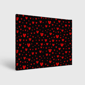 Холст прямоугольный с принтом Красные сердца , 100% ПВХ |  | heart | love | red | red hearts. | градиент | день святого валентина | красные сердечки | красный | любовь | много сердечек | перламутр | сердце