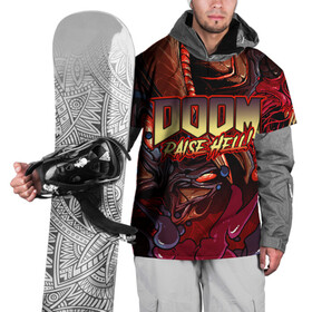 Накидка на куртку 3D с принтом DOOM Eternal , 100% полиэстер |  | doom | doom eternal | part two | the ancient gods | дум | игры | монстры