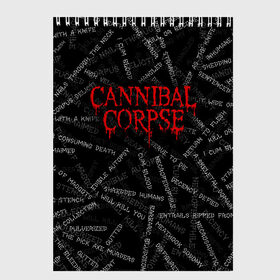 Скетчбук с принтом Cannibal Corpse | Songs (Z) , 100% бумага
 | 48 листов, плотность листов — 100 г/м2, плотность картонной обложки — 250 г/м2. Листы скреплены сверху удобной пружинной спиралью | cannibal | cannibal corpse | corpse | death metal | deathgrind | алекс уэбстер | брутальный дэт метал | дэт метал | дэтграйнд | пол мазуркевич | роб барретт | труп каннибала