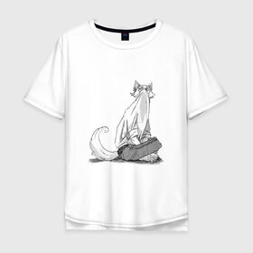 Мужская футболка хлопок Oversize с принтом Выдающиеся звери Легоси , 100% хлопок | свободный крой, круглый ворот, “спинка” длиннее передней части | аниме | волк | выдающиеся | заяц | звери | кролик | легоси | луис | олень | сезон | хару