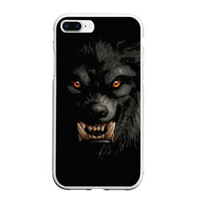 Чехол для iPhone 7Plus/8 Plus матовый с принтом Оборотень | Werewolf , Силикон | Область печати: задняя сторона чехла, без боковых панелей | Тематика изображения на принте: werewolf | волк | зверь | зло | мистика | монстр | оборотень | полнолуние | ужасы
