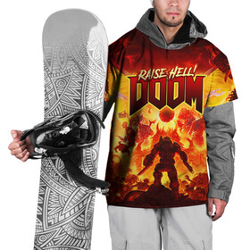 Накидка на куртку 3D с принтом DOOM , 100% полиэстер |  | Тематика изображения на принте: doom | doom eternal | part two | the ancient gods | дум | игры | монстры