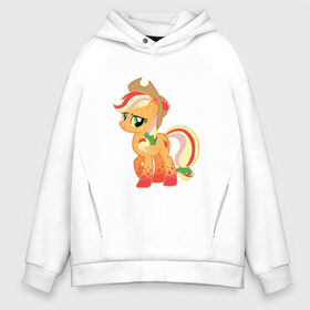 Мужское худи Oversize хлопок с принтом My Little Pony - AppleJack , френч-терри — 70% хлопок, 30% полиэстер. Мягкий теплый начес внутри —100% хлопок | боковые карманы, эластичные манжеты и нижняя кромка, капюшон на магнитной кнопке | applejack | friendship | mylittlepony | twilight sparkle | waifu | вайфу | дружба это магия | кони | моя маленькая пони | мультфильм | пони | эплджек