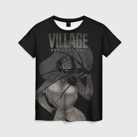 Женская футболка 3D с принтом VILLAGE resident evil , 100% полиэфир ( синтетическое хлопкоподобное полотно) | прямой крой, круглый вырез горловины, длина до линии бедер | ahegao | lady | vampire | village | waifu | аниме | аниме девушка | большая вампирша | вайфу | вампирша из resident evil | вампирша из резидента | леди | тян
