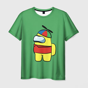 Мужская футболка 3D с принтом Bobs , 100% полиэфир | прямой крой, круглый вырез горловины, длина до линии бедер | кепка | мультяшка | предатель | пропеллер | человечик