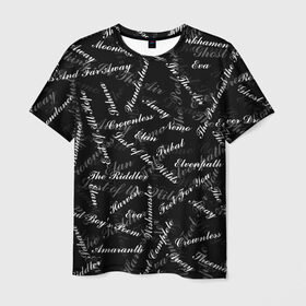 Мужская футболка 3D с принтом Nightwish Songs / Найтвиш (Z) , 100% полиэфир | прямой крой, круглый вырез горловины, длина до линии бедер | music | night wish | nightwish | nuclear blast | rock | spinefarm | лого | музыка | найт виш | найтвиш | рок | симфоник метал | тарья турунен | флор янсен