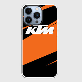 Чехол для iPhone 13 Pro с принтом KTM | КТМ ,  |  | Тематика изображения на принте: enduro | ktm | moto | moto sport | motocycle | orange | sportmotorcycle | ктм | мото | мото спорт | мотоспорт | оранжевый | спорт мото