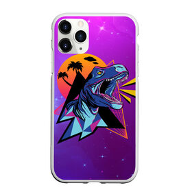 Чехол для iPhone 11 Pro Max матовый с принтом Retrowave Neon Dinosaur , Силикон |  | Тематика изображения на принте: 1980 | 80s | geometry | retrowave | retrowave принт | rex | space | t rex | trex | tropical | восьмидесятые | геометрия | космос | нео | неоновый динозавр | пальмы | рекс | ретровейв | рисунок динозавра | тираннозавр | тиранозавр