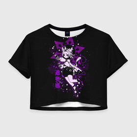 Женская футболка Crop-top 3D с принтом GENSHIN IMPACT ДИОНА , 100% полиэстер | круглая горловина, длина футболки до линии талии, рукава с отворотами | diona | genshin impact | геншин импакт | диона | игры | крио | персонажи