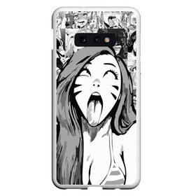 Чехол для Samsung S10E с принтом Belle Delphine Ahegao , Силикон | Область печати: задняя сторона чехла, без боковых панелей | Тематика изображения на принте: ahegao | anime | belle delphine | аниме | ахегао | ахэгао | бель дельфин | девушка | лицо | сенпай | язык