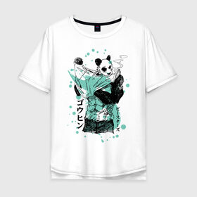 Мужская футболка хлопок Oversize с принтом BEASTARS Гохин , 100% хлопок | свободный крой, круглый ворот, “спинка” длиннее передней части | anime | beastars | gouhin | manga | аниме | выдающиеся звери | гохин | манга | панда