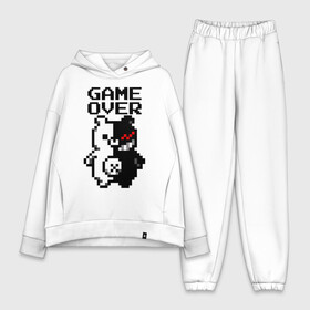 Женский костюм хлопок Oversize с принтом MONOKUMA GAME OVER ,  |  | anime | danganronpa | enoshima | game over | junko | monokuma | аниме | джунко | игра | манга | медведь | монокума | робот медведь | эношима