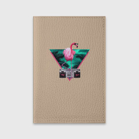 Обложка для паспорта матовая кожа с принтом Фламинго , натуральная матовая кожа | размер 19,3 х 13,7 см; прозрачные пластиковые крепления | африка | крылья | мода | прикольные | природа | птица | розовый | фламинго | цвет | яркие
