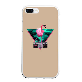 Чехол для iPhone 7Plus/8 Plus матовый с принтом Фламинго , Силикон | Область печати: задняя сторона чехла, без боковых панелей | африка | крылья | мода | прикольные | природа | птица | розовый | фламинго | цвет | яркие