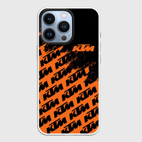 Чехол для iPhone 13 Pro с принтом KTM | КТМ ,  |  | Тематика изображения на принте: enduro | ktm | moto | moto sport | motocycle | orange | sportmotorcycle | ктм | мото | мото спорт | мотоспорт | оранжевый | спорт мото
