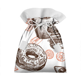 Подарочный 3D мешок с принтом Вкусности , 100% полиэстер | Размер: 29*39 см | Тематика изображения на принте: бургер | вкусности | еда | пончик | попкорн | фастфуд | хот дог