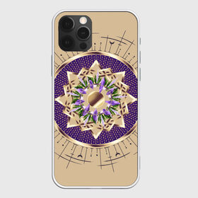 Чехол для iPhone 12 Pro Max с принтом Ведьмовский круг , Силикон |  | ведьмы | золото | кристалы | растения | узелки | узор | цветы