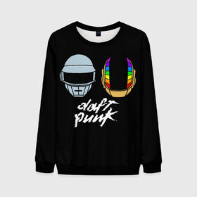 Мужской свитшот 3D с принтом Daft Punk , 100% полиэстер с мягким внутренним слоем | круглый вырез горловины, мягкая резинка на манжетах и поясе, свободная посадка по фигуре | daft punk | дафт панк | дафт панк арт | дафт панк шлемы | электронная музыка