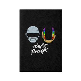 Обложка для паспорта матовая кожа с принтом Daft Punk , натуральная матовая кожа | размер 19,3 х 13,7 см; прозрачные пластиковые крепления | daft punk | дафт панк | дафт панк арт | дафт панк шлемы | электронная музыка