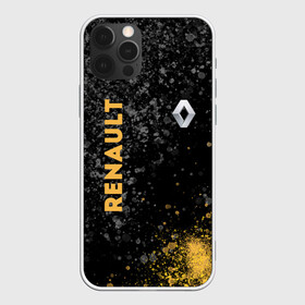 Чехол для iPhone 12 Pro Max с принтом Renault Брызги , Силикон |  | line | renault | reno | yellow | брызги | дорога | желтая | лайв | лайн | лайф | линия | пассион | полоса | разметка | рено | фор