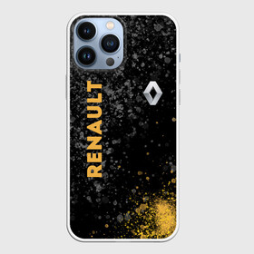 Чехол для iPhone 13 Pro Max с принтом Renault | Брызги ,  |  | line | renault | reno | yellow | брызги | дорога | желтая | лайв | лайн | лайф | линия | пассион | полоса | разметка | рено | фор