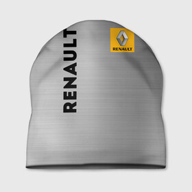 Шапка 3D с принтом Renault Сталь , 100% полиэстер | универсальный размер, печать по всей поверхности изделия | line | renault | reno | yellow | дорога | желтая | лайв | лайн | лайф | линия | пассион | полоса | разметка | рено | сталь | фор