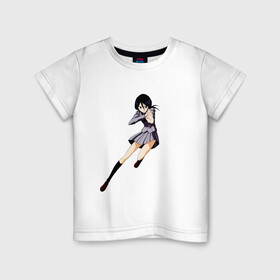 Детская футболка хлопок с принтом Bleach Rukia , 100% хлопок | круглый вырез горловины, полуприлегающий силуэт, длина до линии бедер | anime | bleach | hero | ichigo kurosaki | manga | блич | герой | ичиго куросаки | рукия