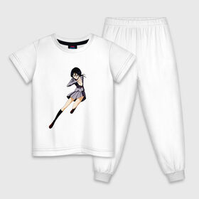 Детская пижама хлопок с принтом Bleach Rukia , 100% хлопок |  брюки и футболка прямого кроя, без карманов, на брюках мягкая резинка на поясе и по низу штанин
 | anime | bleach | hero | ichigo kurosaki | manga | блич | герой | ичиго куросаки | рукия