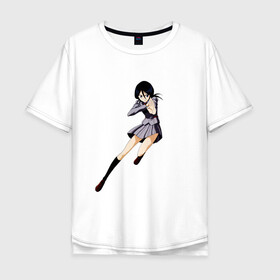 Мужская футболка хлопок Oversize с принтом Bleach Rukia , 100% хлопок | свободный крой, круглый ворот, “спинка” длиннее передней части | anime | bleach | hero | ichigo kurosaki | manga | блич | герой | ичиго куросаки | рукия