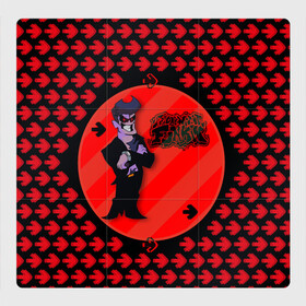Магнитный плакат 3Х3 с принтом Чувак из Friday Night Funkin , Полимерный материал с магнитным слоем | 9 деталей размером 9*9 см | friday | funkin | night | ночь | папочка | пятница | стрелки | фанк | фридэй