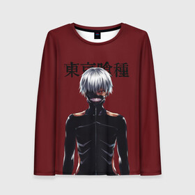 Женский лонгслив 3D с принтом Канеки Кен Kaneki Ken , 100% полиэстер | длинные рукава, круглый вырез горловины, полуприлегающий силуэт | anime | kaneki ken | tokyo ghoul | tokyo ghoul: re | аниме | анимэ | гули | джузо сузуя | канеки кен | кузен йошимура | наки | нишики нишио | ре | ренджи йомо | ризе камиширо | токийский гуль | тоука киришима | ута