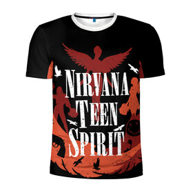 Мужская футболка 3D спортивная с принтом NIRVANA TEEN SPIRIT , 100% полиэстер с улучшенными характеристиками | приталенный силуэт, круглая горловина, широкие плечи, сужается к линии бедра | art | cobain | curt | girl | grunge | metal | music | nirvana | punk | rock | spiritm | usa | гранж | группа | кобэйн | курт | метал | музыка | нирвана | панк | рисунок | рок | сша