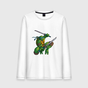 Мужской лонгслив хлопок с принтом Леонардо , 100% хлопок |  | donatello | leonardo | michelangelo | ninja | pizza | raphael | turtles | донателло | животные | карате | комикс | комиксы | леонардо | микеланджело | мультфильм | мутант | мутанты | ниндзя | пицца | рафаэль | сплинтер | супергерой