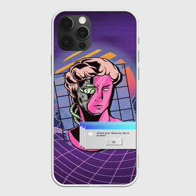 Чехол для iPhone 12 Pro Max с принтом Vaporwave Cyborg Statue , Силикон |  | aesthetic | critical | cyberpunk | error | geometry | retrowave | sun | windows | вапорвейв | вейпорвейв | виндоус | геометрия | киберпанк | киборг | критическая ошибка | ошибка | паровая волна | ретровейв | солнце | статуя