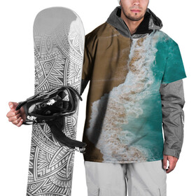 Накидка на куртку 3D с принтом Пляж / beach , 100% полиэстер |  | beach | coast | embankment | sand | sea | seaside | summer | берег | взморье | лето | море | набережная | песок | пляж | побережье
