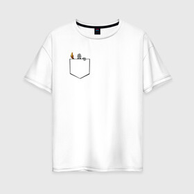 Женская футболка хлопок Oversize с принтом Дарк соулс карман , 100% хлопок | свободный крой, круглый ворот, спущенный рукав, длина до линии бедер
 | dark souls | lfhr cjekc | вфкл ыщгды | дарк соулс | черная душа