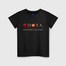 Детская футболка хлопок с принтом DOTA: Кровь дракона , 100% хлопок | круглый вырез горловины, полуприлегающий силуэт, длина до линии бедер | anime | dota 2 | dota: dragons blood | dota: кровь дракона | аниме | дота | сериал