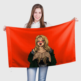 Флаг 3D с принтом Ahegao Цунаде , 100% полиэстер | плотность ткани — 95 г/м2, размер — 67 х 109 см. Принт наносится с одной стороны | ahegao | anime | anime girl | ахегао | девушка | охегао | семпай | цунаде | цунадэ