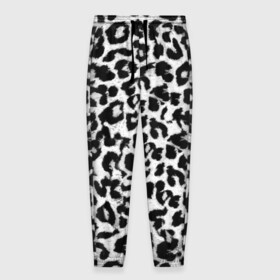 Мужские брюки 3D с принтом Снежный Барс , 100% полиэстер | манжеты по низу, эластичный пояс регулируется шнурком, по бокам два кармана без застежек, внутренняя часть кармана из мелкой сетки | Тематика изображения на принте: cheetah | leopard | wool | барс | леопард