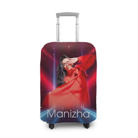 Чехол для чемодана 3D с принтом Манижа  Manizha , 86% полиэфир, 14% спандекс | двустороннее нанесение принта, прорези для ручек и колес | manizha | далеровна | душанбе | евровидение | евровидение 2021 | манижа | певица | таджикистан | хамраева
