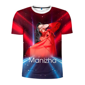 Мужская футболка 3D спортивная с принтом Манижа  Manizha , 100% полиэстер с улучшенными характеристиками | приталенный силуэт, круглая горловина, широкие плечи, сужается к линии бедра | manizha | далеровна | душанбе | евровидение | евровидение 2021 | манижа | певица | таджикистан | хамраева
