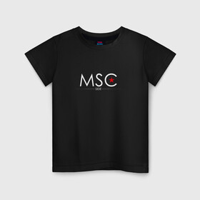 Детская футболка хлопок с принтом MSCside collection | MSC (2021) , 100% хлопок | круглый вырез горловины, полуприлегающий силуэт, длина до линии бедер | 0x000000123 | moscow | moscow side | mscside | москва