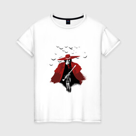 Женская футболка хлопок с принтом Hellsing bats , 100% хлопок | прямой крой, круглый вырез горловины, длина до линии бедер, слегка спущенное плечо | вампир | винтовка | девушка | летучие мыши